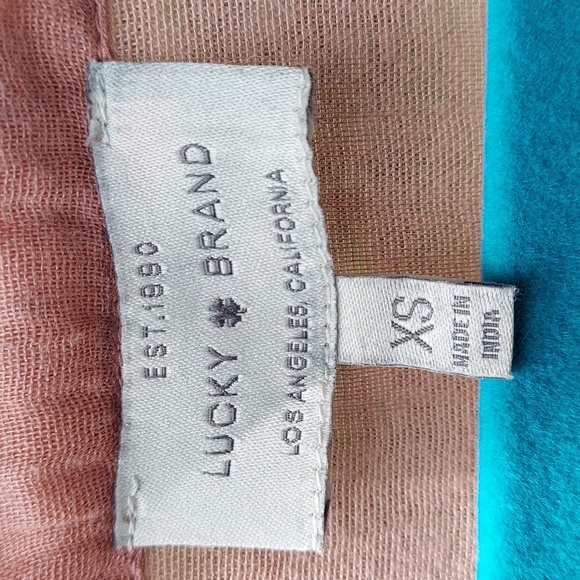 Lucky Brand Boho Embroidered Peasant Rose tunic  top Sz XS - Picture 3 of 9